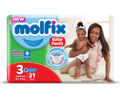 Molfix Pants Size 3 Medium (6.1-9kg) 31's