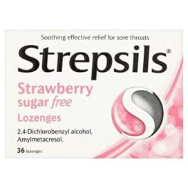 Strepsils Strawberry Sugar-Free Lozenges