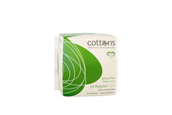 Natural Cotton Ultra Thin Pads Regular 14's