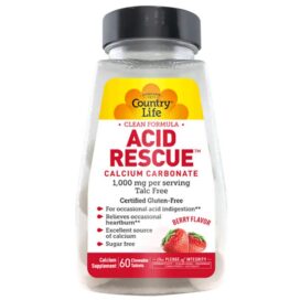 Country Life Acid Rescue 1000Mg Chewables Berry 60S