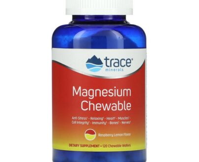 TRACE MINERALS MAGNESIUM CHEWABLE RASPBERRY LEMON 120S