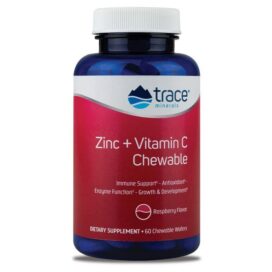 TRACE MINERALS ZINC + VIT C CHEWABLE RASPBERRY 60S