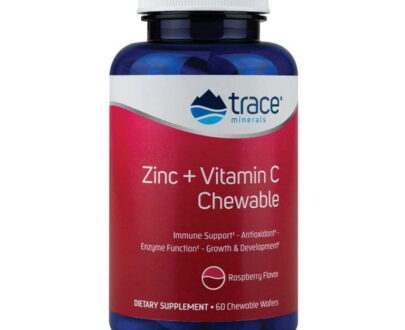 TRACE MINERALS ZINC + VIT C CHEWABLE RASPBERRY 60S