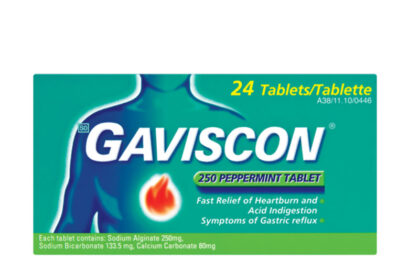 Gaviscon 250mg Peppermint Tablets 24`s