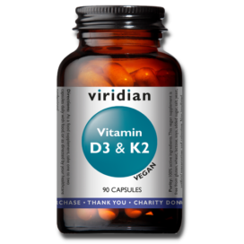 Viridian Vitamin D3 1000iu & K2 45ug 90`s