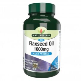 Natures Aid Cold Pressed Flaxseed Oil 1000mg 90 Capsules