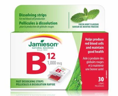 Jamieson B12 1000Mcg Fast Dissolving Strips 30`S