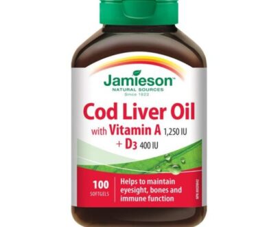 Jamieson Cod Liver Oil+Vit A+D3 Softgels 100's