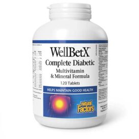 Natural Factors Wellbetx Diabetic Tablets 120's