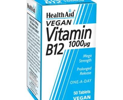 HealthAid Vitamin B12 (Cyanocobalamin) 1000µg Tablets 50`s