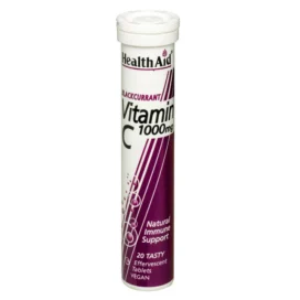 HealthAid Vitamin C 1000mg - Effervescent (Blackcurrant Flavour) Tablets 20`s