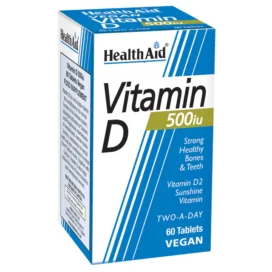 HealthAid Vitamin D 500iu Tablets 60`s