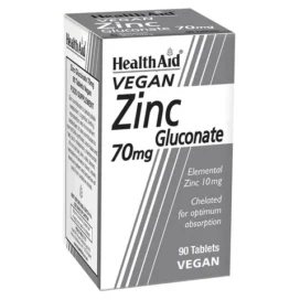 HealthAid Zinc Gluconate 70mg Tablets 90`s
